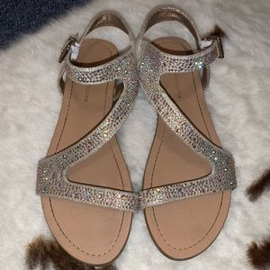 Bcbg multicolor rhinestone sandals